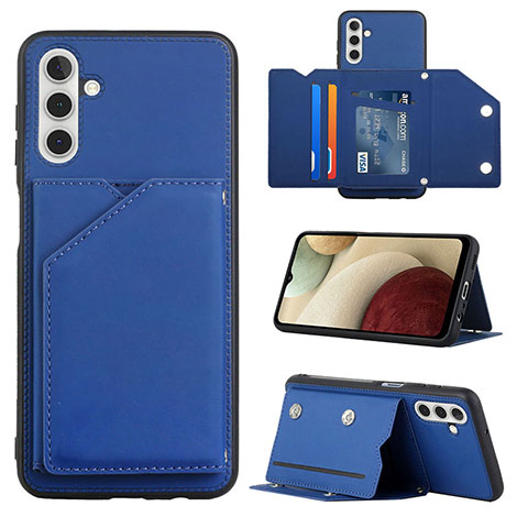 Funda Lujo Cuero Carcasa Y04B para Samsung Galaxy A04s Azul