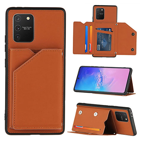 Funda Lujo Cuero Carcasa Y04B para Samsung Galaxy M80S Marron