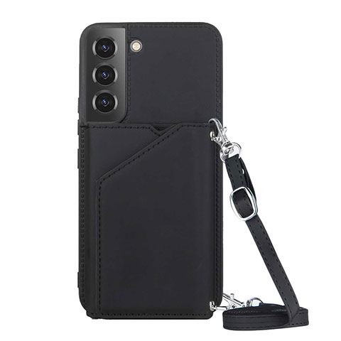 Funda Lujo Cuero Carcasa Y04B para Samsung Galaxy S21 Plus 5G Negro