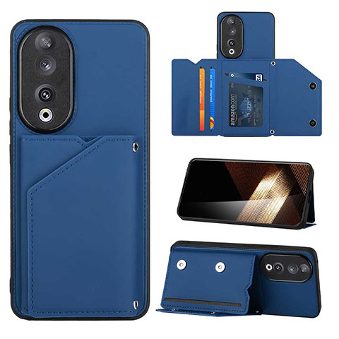 Funda Lujo Cuero Carcasa YB1 para Huawei Honor 90 5G Azul