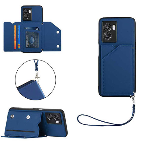 Funda Lujo Cuero Carcasa YB1 para Oppo A77 5G Azul