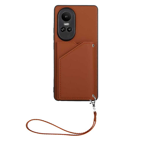 Funda Lujo Cuero Carcasa YB1 para Oppo Reno10 Pro 5G Marron