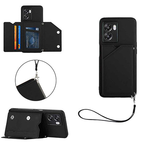 Funda Lujo Cuero Carcasa YB1 para Realme V23 5G Negro