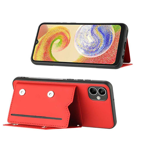 Funda Lujo Cuero Carcasa YB1 para Samsung Galaxy A04 4G Rojo