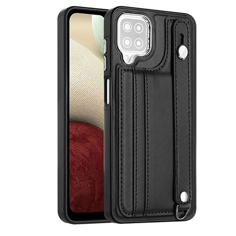 Funda Lujo Cuero Carcasa YB1 para Samsung Galaxy A12 Negro