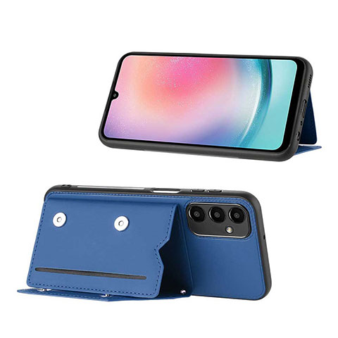 Funda Lujo Cuero Carcasa YB1 para Samsung Galaxy A14 4G Azul