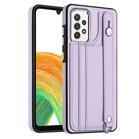 Funda Lujo Cuero Carcasa YB1 para Samsung Galaxy A33 5G Morado