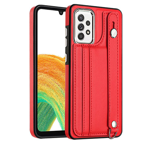 Funda Lujo Cuero Carcasa YB1 para Samsung Galaxy A33 5G Rojo