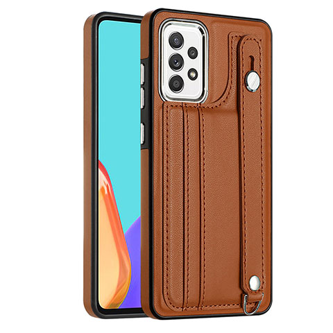 Funda Lujo Cuero Carcasa YB1 para Samsung Galaxy A52 4G Marron