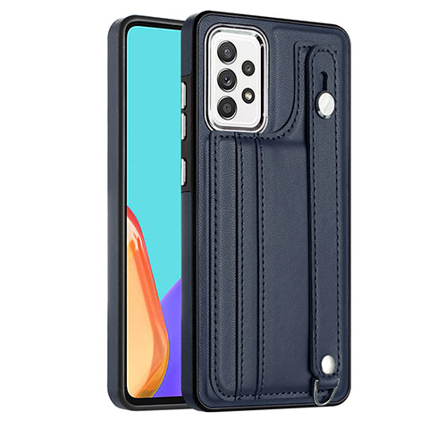 Funda Lujo Cuero Carcasa YB1 para Samsung Galaxy A72 5G Azul