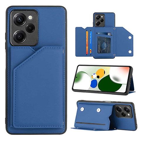 Funda Lujo Cuero Carcasa YB1 para Xiaomi Poco X5 Pro 5G Azul