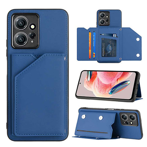 Funda Lujo Cuero Carcasa YB1 para Xiaomi Redmi Note 12 4G Azul