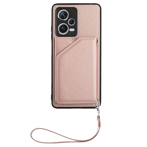 Funda Lujo Cuero Carcasa YB1 para Xiaomi Redmi Note 12 Explorer Oro Rosa