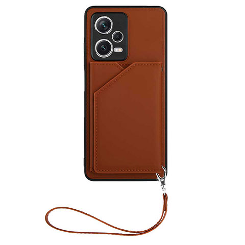 Funda Lujo Cuero Carcasa YB1 para Xiaomi Redmi Note 12 Pro+ Plus 5G Marron