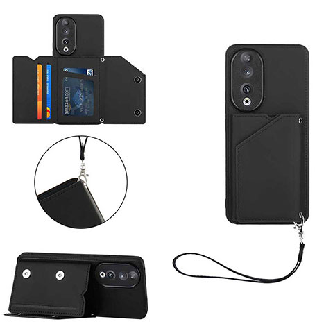 Funda Lujo Cuero Carcasa YB2 para Huawei Honor 90 5G Negro