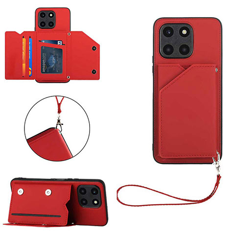 Funda Lujo Cuero Carcasa YB2 para Huawei Honor X8b Rojo