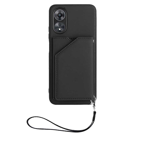 Funda Lujo Cuero Carcasa YB2 para Oppo A17 Negro