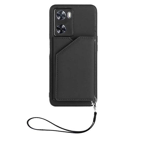 Funda Lujo Cuero Carcasa YB2 para Oppo A77 4G Negro