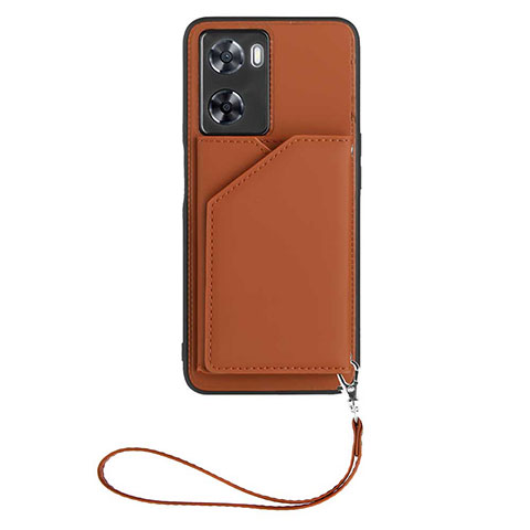 Funda Lujo Cuero Carcasa YB2 para Oppo A77s Marron