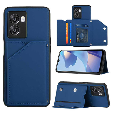 Funda Lujo Cuero Carcasa YB2 para Realme V23 5G Azul