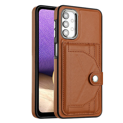 Funda Lujo Cuero Carcasa YB2 para Samsung Galaxy A13 4G Marron