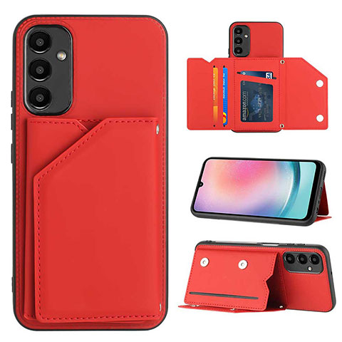 Funda Lujo Cuero Carcasa YB2 para Samsung Galaxy A14 5G Rojo