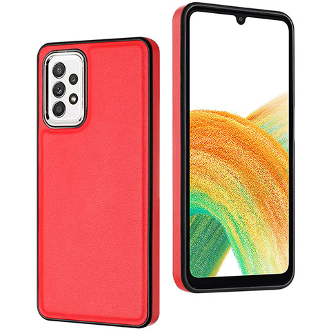 Funda Lujo Cuero Carcasa YB2 para Samsung Galaxy A33 5G Rojo