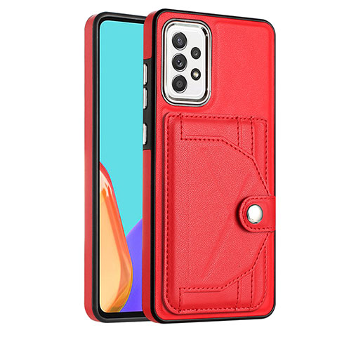 Funda Lujo Cuero Carcasa YB2 para Samsung Galaxy A52 4G Rojo