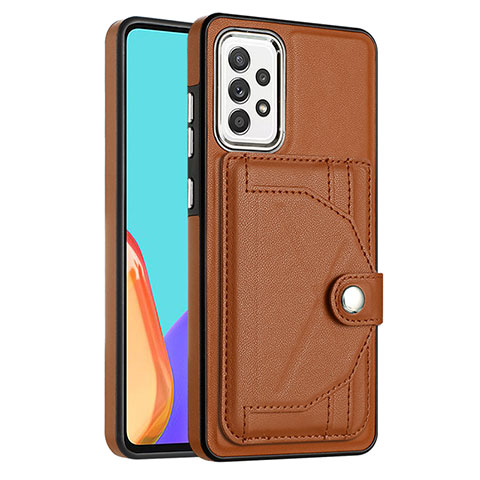 Funda Lujo Cuero Carcasa YB2 para Samsung Galaxy A53 5G Marron