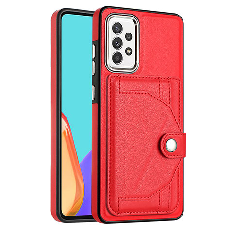 Funda Lujo Cuero Carcasa YB2 para Samsung Galaxy A53 5G Rojo