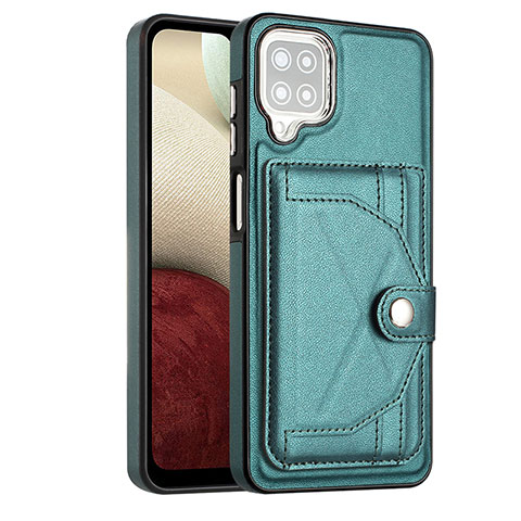 Funda Lujo Cuero Carcasa YB2 para Samsung Galaxy F12 Verde