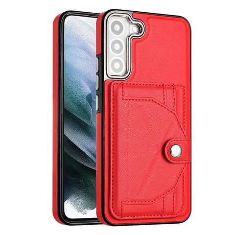 Funda Lujo Cuero Carcasa YB2 para Samsung Galaxy S21 FE 5G Rojo