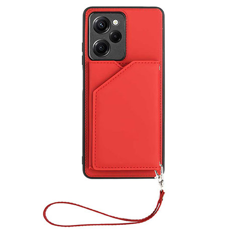 Funda Lujo Cuero Carcasa YB2 para Xiaomi Poco X5 Pro 5G Rojo