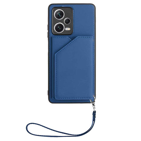 Funda Lujo Cuero Carcasa YB2 para Xiaomi Redmi Note 12 5G Azul