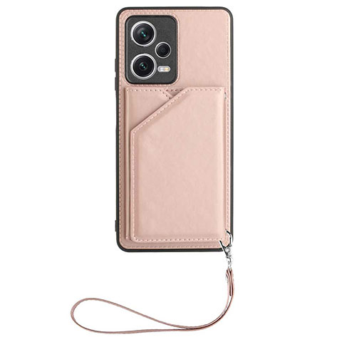 Funda Lujo Cuero Carcasa YB2 para Xiaomi Redmi Note 12 5G Oro Rosa