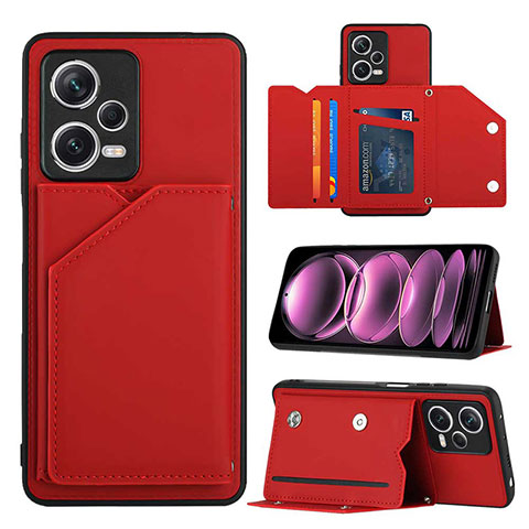 Funda Lujo Cuero Carcasa YB2 para Xiaomi Redmi Note 12 Explorer Rojo