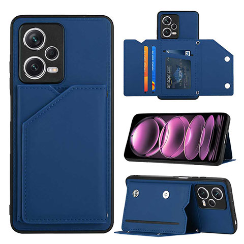 Funda Lujo Cuero Carcasa YB2 para Xiaomi Redmi Note 12 Pro+ Plus 5G Azul