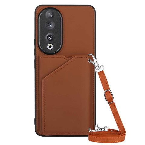 Funda Lujo Cuero Carcasa YB3 para Huawei Honor 90 5G Marron