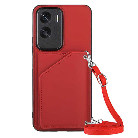 Funda Lujo Cuero Carcasa YB3 para Huawei Honor 90 Lite 5G Rojo