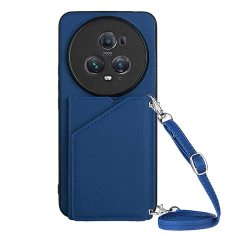 Funda Lujo Cuero Carcasa YB3 para Huawei Honor Magic5 Pro 5G Azul