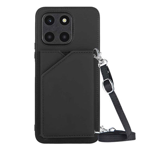 Funda Lujo Cuero Carcasa YB3 para Huawei Honor X6a Negro