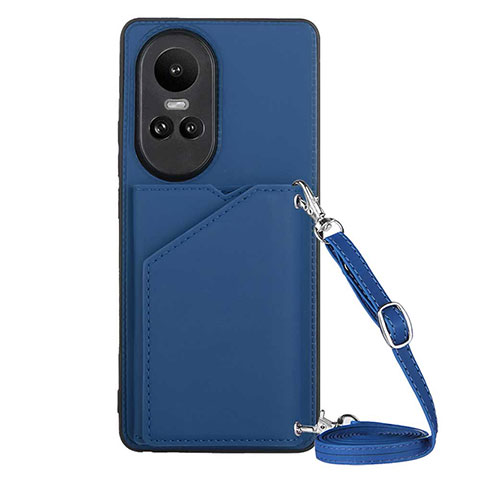 Funda Lujo Cuero Carcasa YB3 para Oppo Reno10 Pro 5G Azul