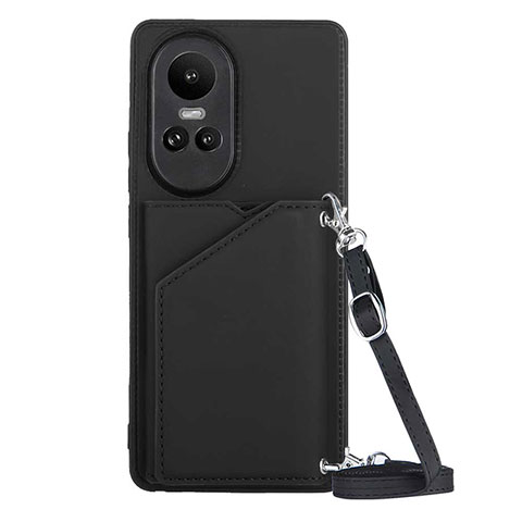 Funda Lujo Cuero Carcasa YB3 para Oppo Reno10 Pro 5G Negro