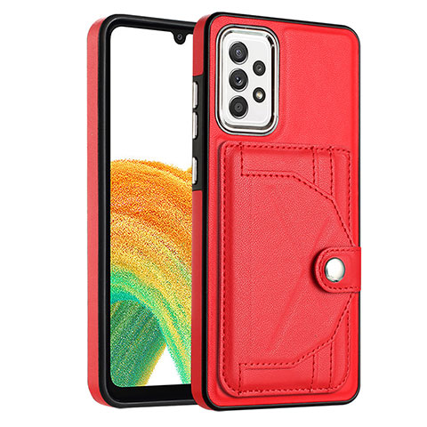 Funda Lujo Cuero Carcasa YB3 para Samsung Galaxy A33 5G Rojo