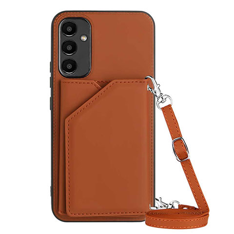 Funda Lujo Cuero Carcasa YB3 para Samsung Galaxy A54 5G Marron