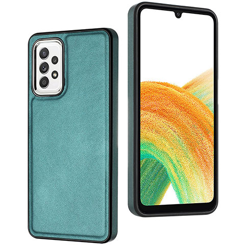 Funda Lujo Cuero Carcasa YB3 para Samsung Galaxy A73 5G Verde