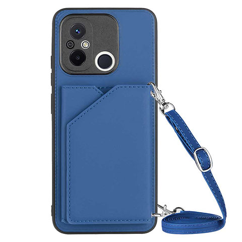 Funda Lujo Cuero Carcasa YB3 para Xiaomi Poco C55 Azul