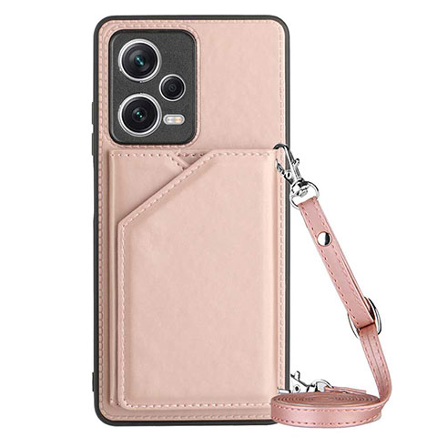 Funda Lujo Cuero Carcasa YB3 para Xiaomi Poco X5 5G Oro Rosa