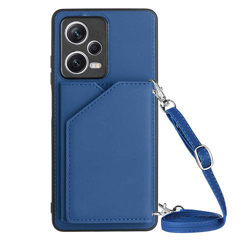 Funda Lujo Cuero Carcasa YB3 para Xiaomi Redmi Note 12 5G Azul