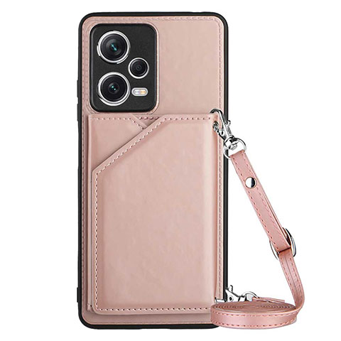 Funda Lujo Cuero Carcasa YB3 para Xiaomi Redmi Note 12 Pro+ Plus 5G Oro Rosa